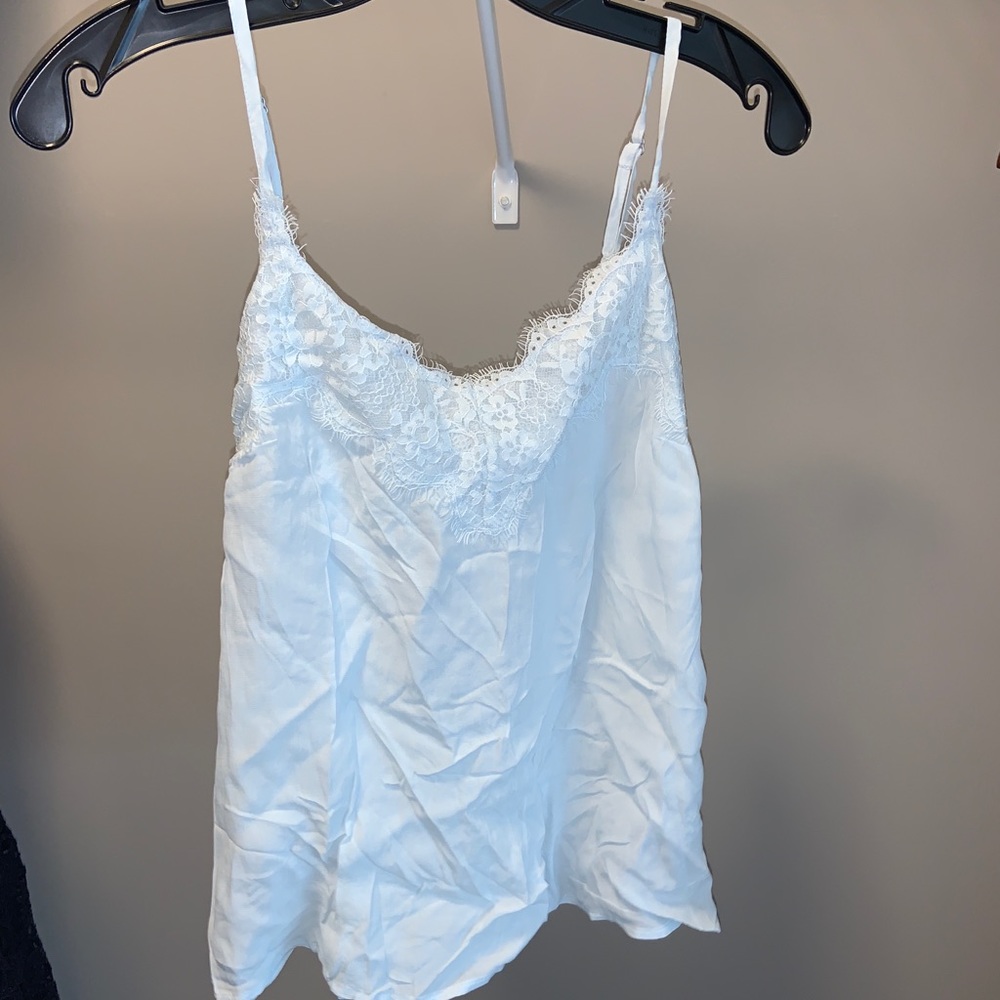 Light Blue Lace Detailed Tank Top